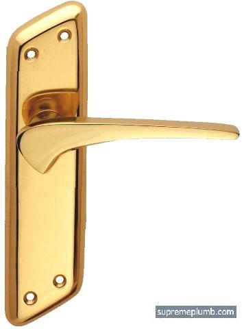 Neptune Lever Latch Polished Brass